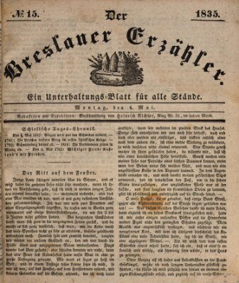 Der Breslauer Erzähler Montag 4. Mai 1835