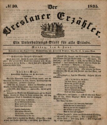 Der Breslauer Erzähler Montag 8. Juni 1835