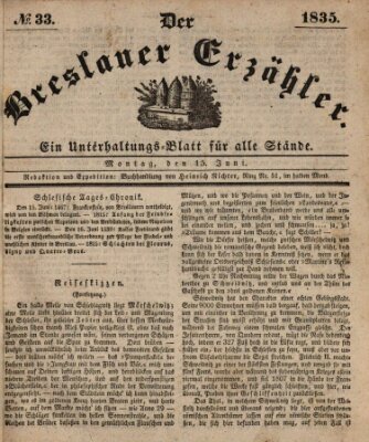 Der Breslauer Erzähler Montag 15. Juni 1835