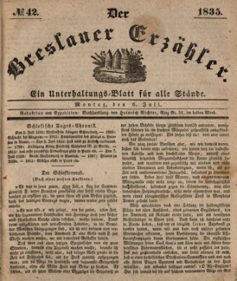 Der Breslauer Erzähler Montag 6. Juli 1835