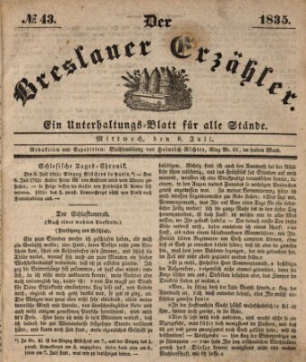 Der Breslauer Erzähler Mittwoch 8. Juli 1835