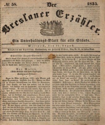 Der Breslauer Erzähler Mittwoch 12. August 1835