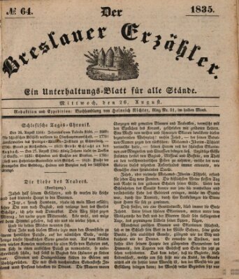 Der Breslauer Erzähler Mittwoch 26. August 1835