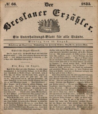 Der Breslauer Erzähler Montag 31. August 1835