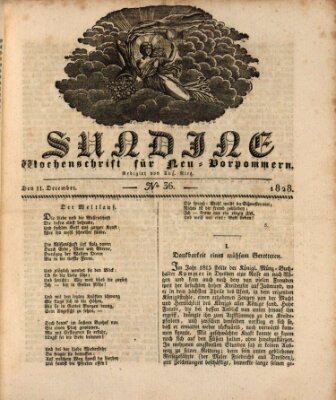 Sundine Donnerstag 11. Dezember 1828