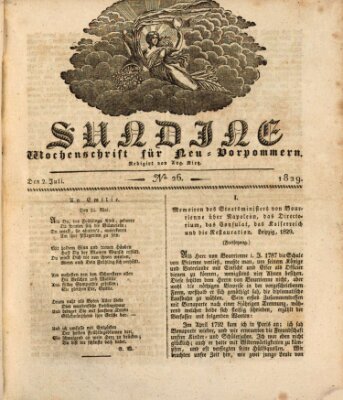 Sundine Donnerstag 2. Juli 1829