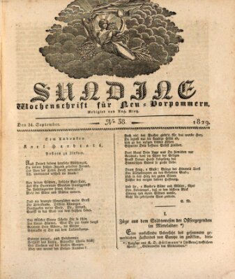 Sundine Donnerstag 24. September 1829