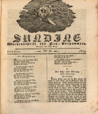 Sundine Donnerstag 8. Oktober 1829