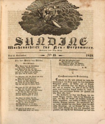 Sundine Donnerstag 12. November 1829