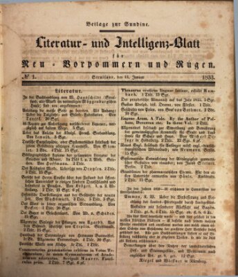 Sundine Freitag 11. Januar 1833