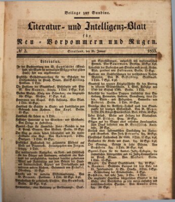 Sundine Freitag 25. Januar 1833