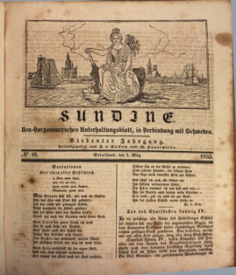 Sundine Freitag 1. März 1833