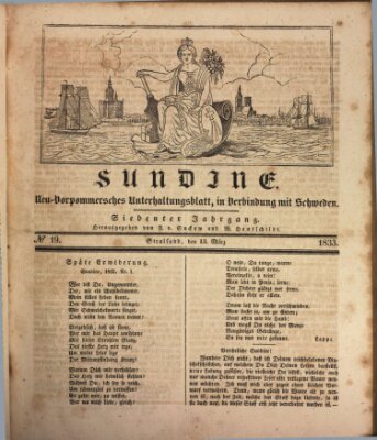 Sundine Mittwoch 13. März 1833