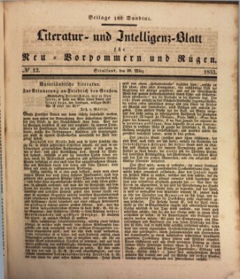 Sundine Freitag 29. März 1833