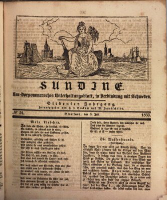 Sundine Mittwoch 3. Juli 1833