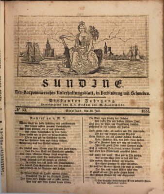 Sundine Mittwoch 10. Juli 1833