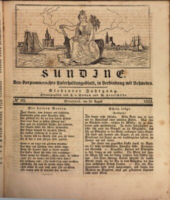 Sundine Montag 12. August 1833