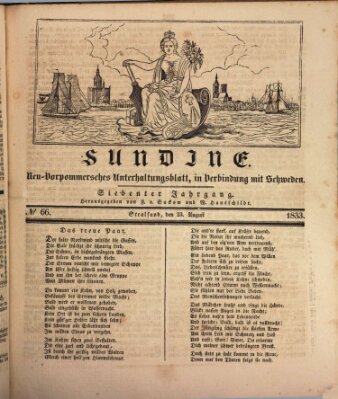 Sundine Freitag 23. August 1833