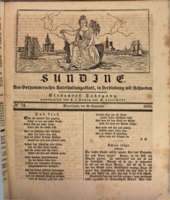 Sundine Freitag 20. September 1833