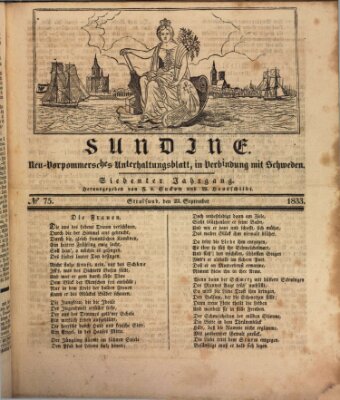 Sundine Montag 23. September 1833