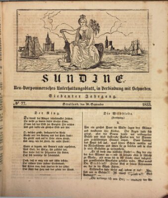 Sundine Montag 30. September 1833