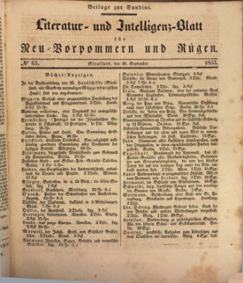 Sundine Montag 30. September 1833