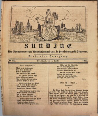 Sundine Montag 14. Oktober 1833