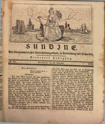 Sundine Freitag 22. November 1833