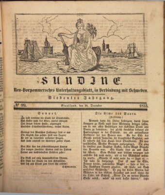 Sundine Montag 16. Dezember 1833