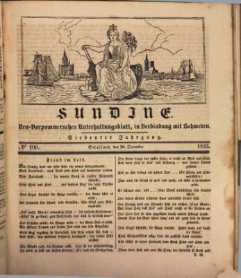 Sundine Freitag 20. Dezember 1833