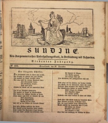 Sundine Freitag 27. Dezember 1833