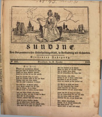 Sundine Montag 30. Dezember 1833