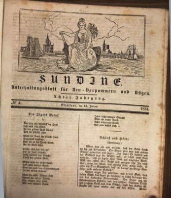 Sundine Montag 13. Januar 1834