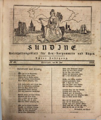 Sundine Freitag 20. Juni 1834