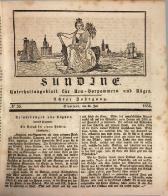 Sundine Montag 21. Juli 1834