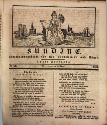 Sundine Freitag 1. August 1834