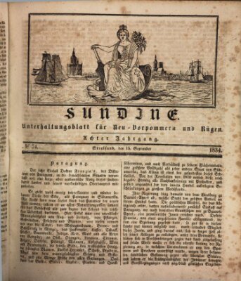 Sundine Montag 15. September 1834