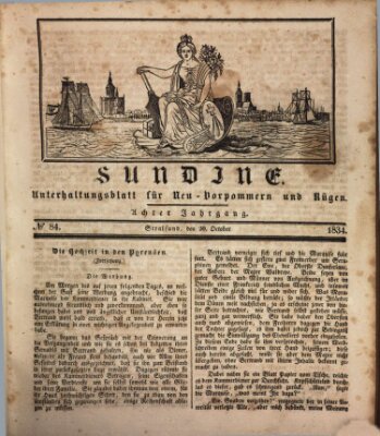 Sundine Montag 20. Oktober 1834