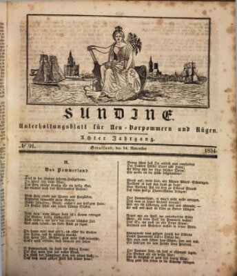 Sundine Freitag 14. November 1834