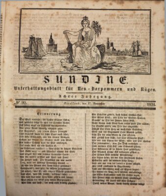 Sundine Montag 17. November 1834