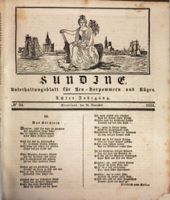 Sundine Montag 24. November 1834