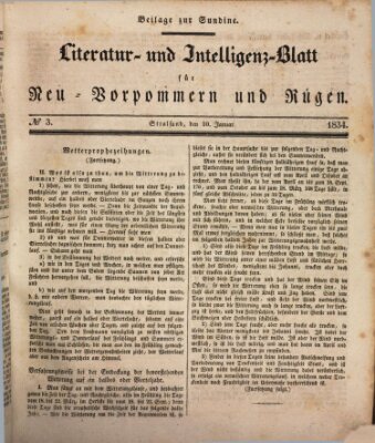 Sundine Freitag 10. Januar 1834