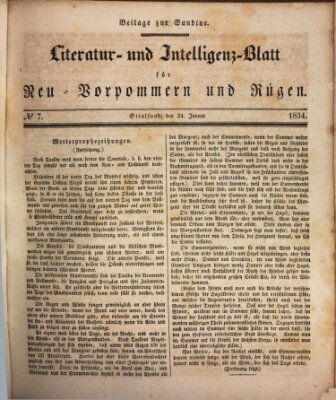 Sundine Freitag 24. Januar 1834