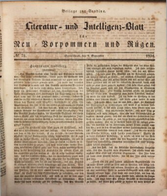 Sundine Montag 8. September 1834