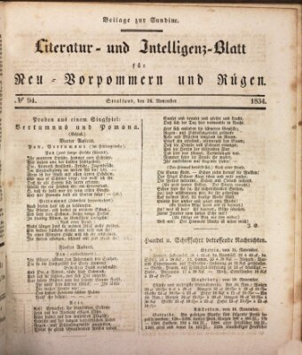 Sundine Montag 24. November 1834