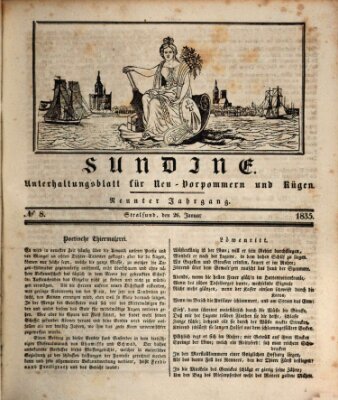 Sundine Montag 26. Januar 1835