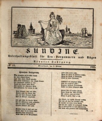 Sundine Montag 9. Februar 1835