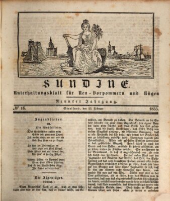 Sundine Montag 23. Februar 1835