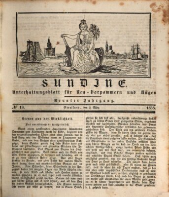 Sundine Montag 2. März 1835