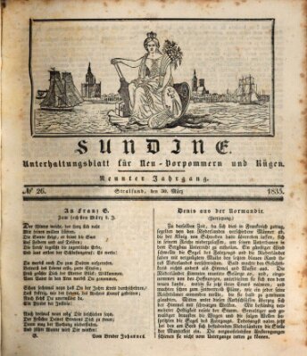 Sundine Montag 30. März 1835